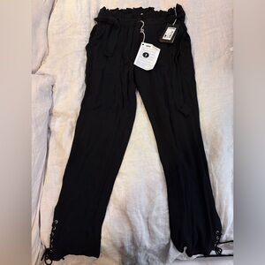 Patrizia Pepe Black Lace Up Joggers